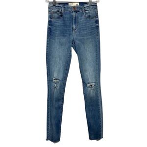 Garage high waist stretch jeggings medium wash. Size: 1 (Juniors)